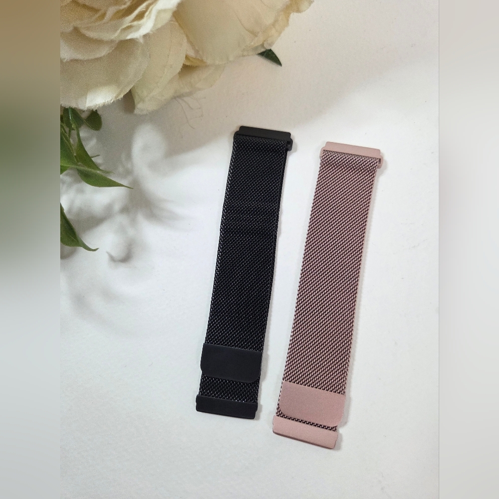 2 pack Smart Watch Metal Bands Designed for Fitbit Versa 2 Smartwatch, Versa lit